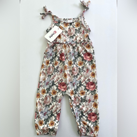 NWT PatPat Floral Cotton Jumpsuit - Picture 1 of 3